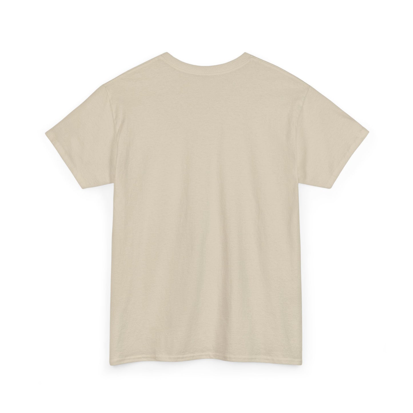 Plain back view of unisex cotton tee