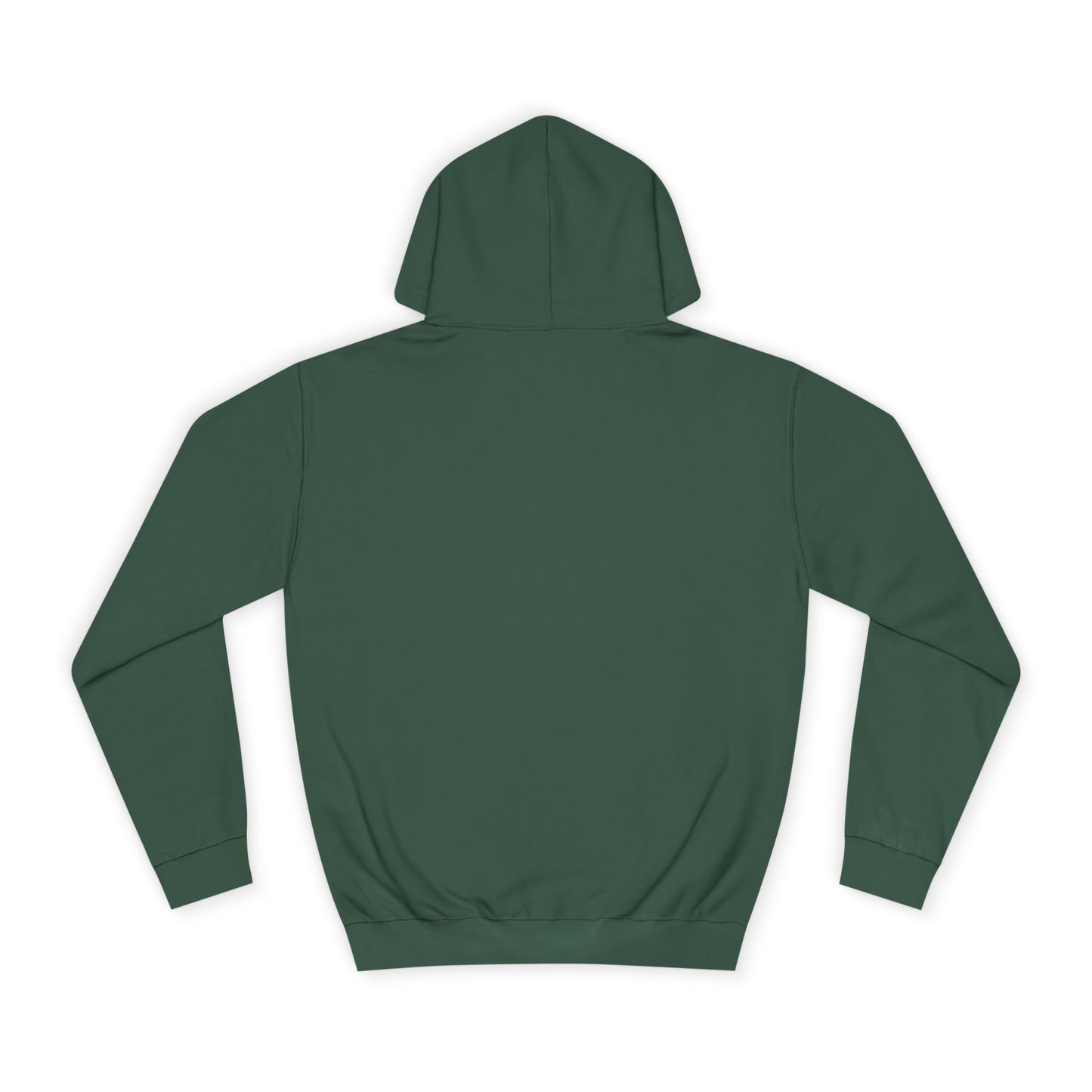 Bottle Green hoodie shown from the back on a white background.