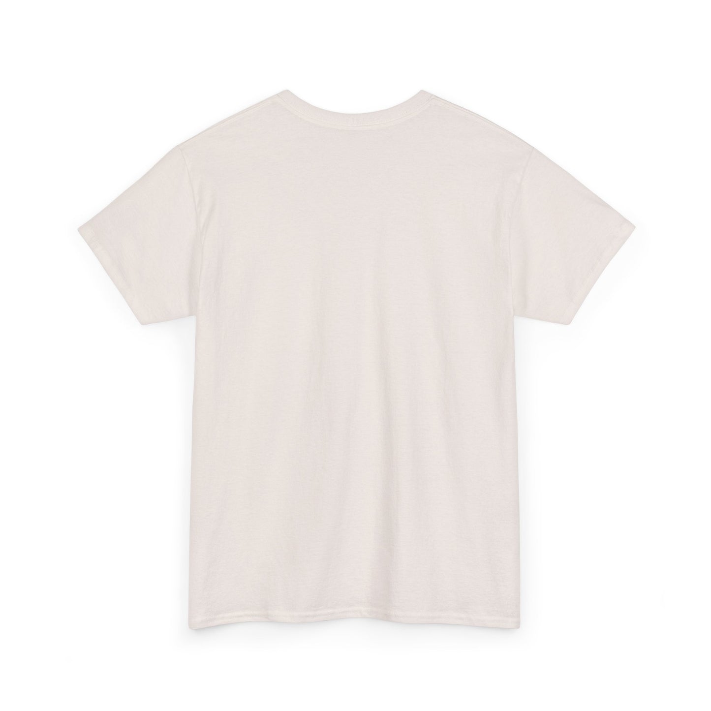 Plain back view of unisex cotton tee
