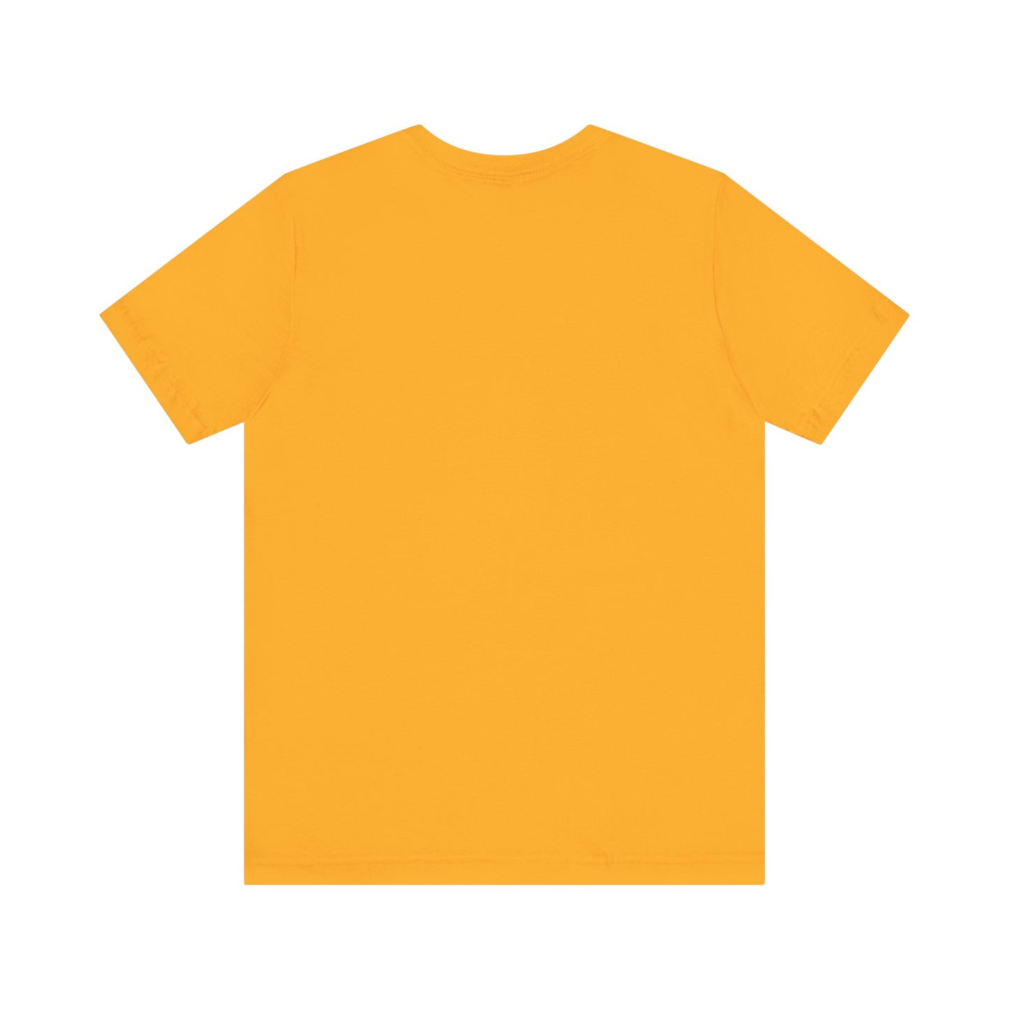 Plain back view of short sleeve jersey tee