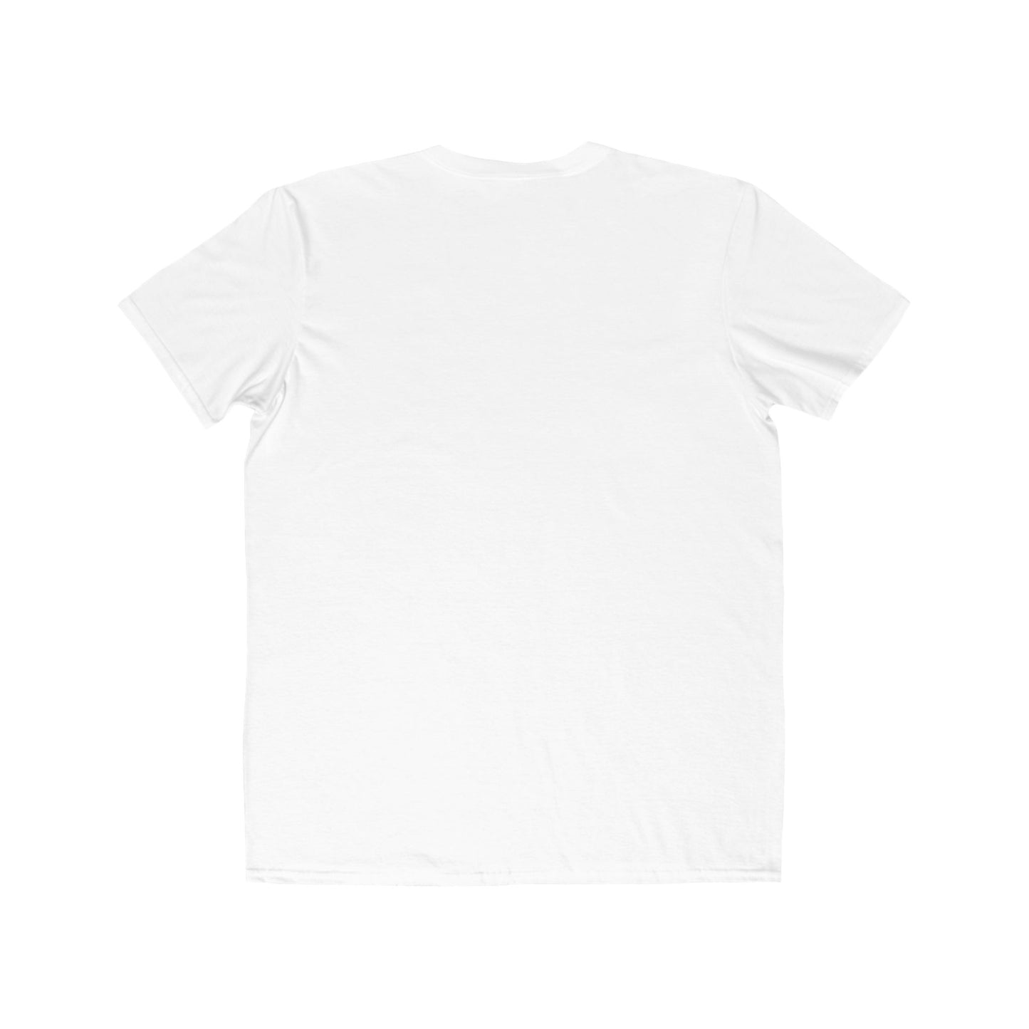 Back view of lightweight men’s t-shirt in solid color