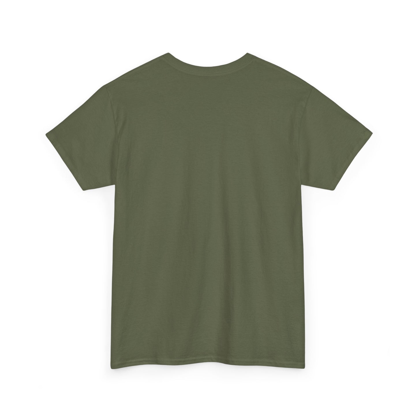 Plain back view of unisex cotton tee