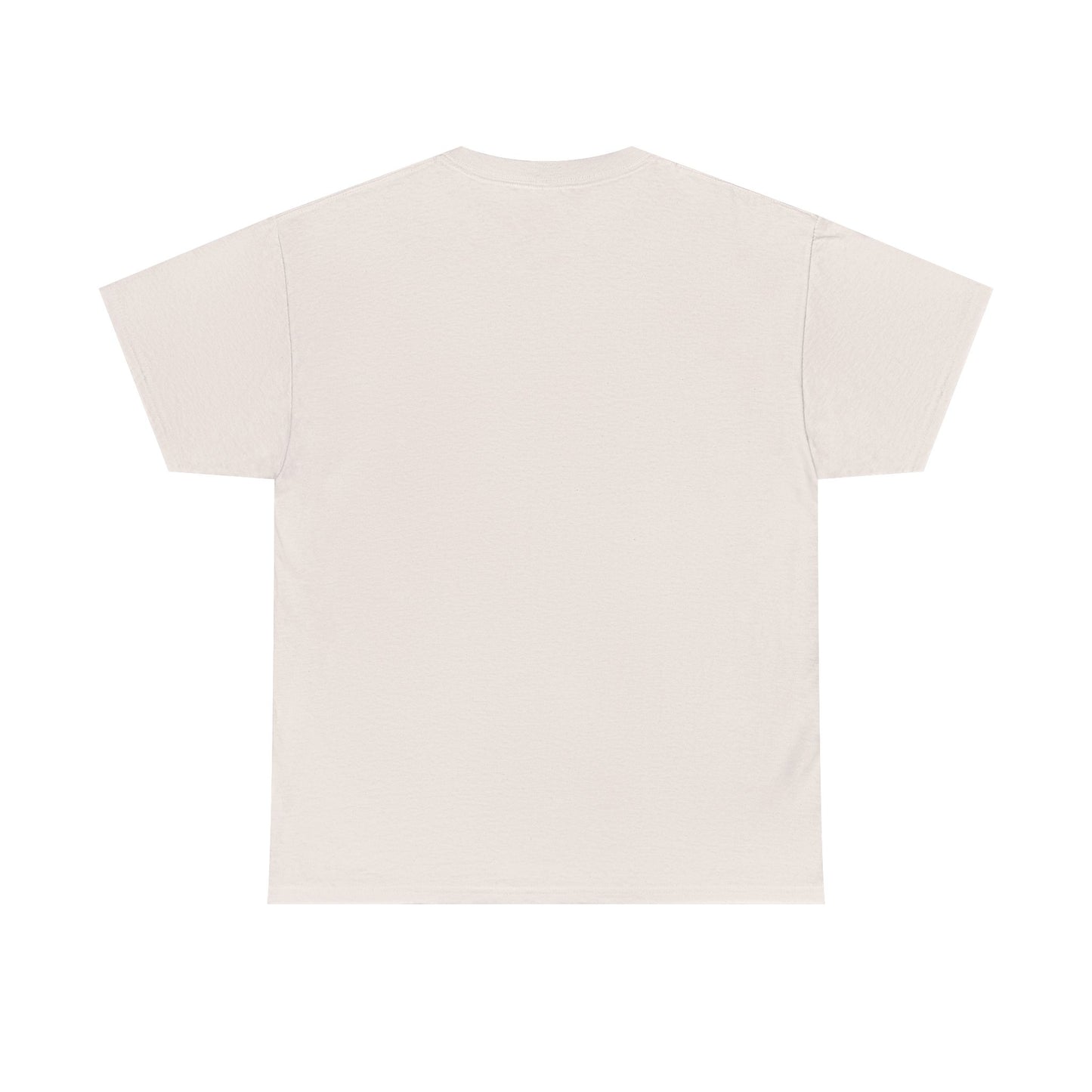 Plain back view of unisex cotton tee