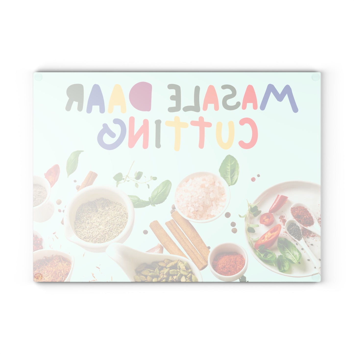 Masale Daar Cutting – Desi Style Glass Cutting Board for Spice Lovers