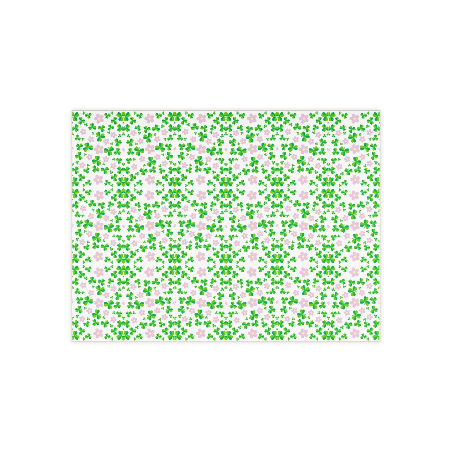 an elegant white background photo tile with pink flower and green leaf floral print