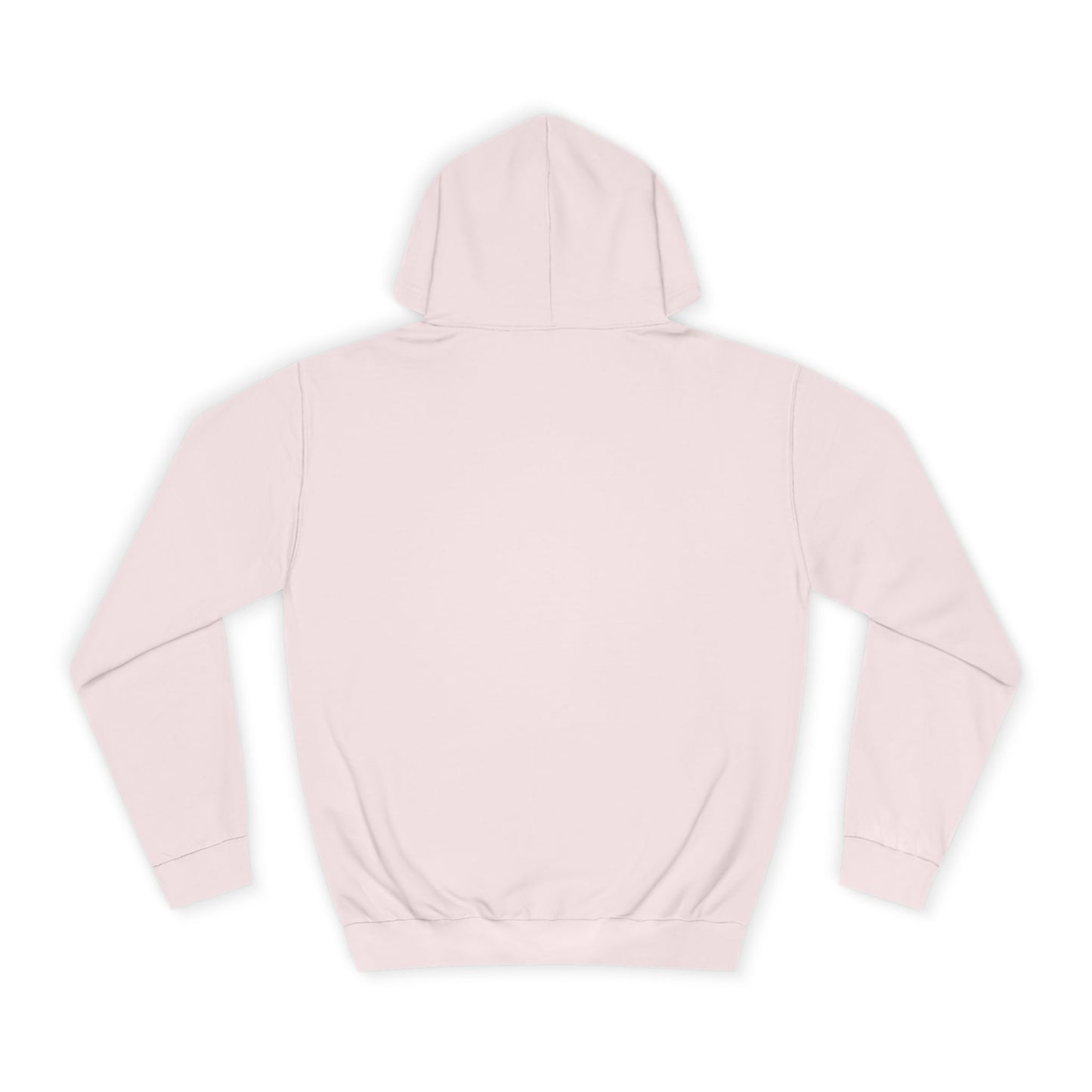 Light pink hoodie on a white background