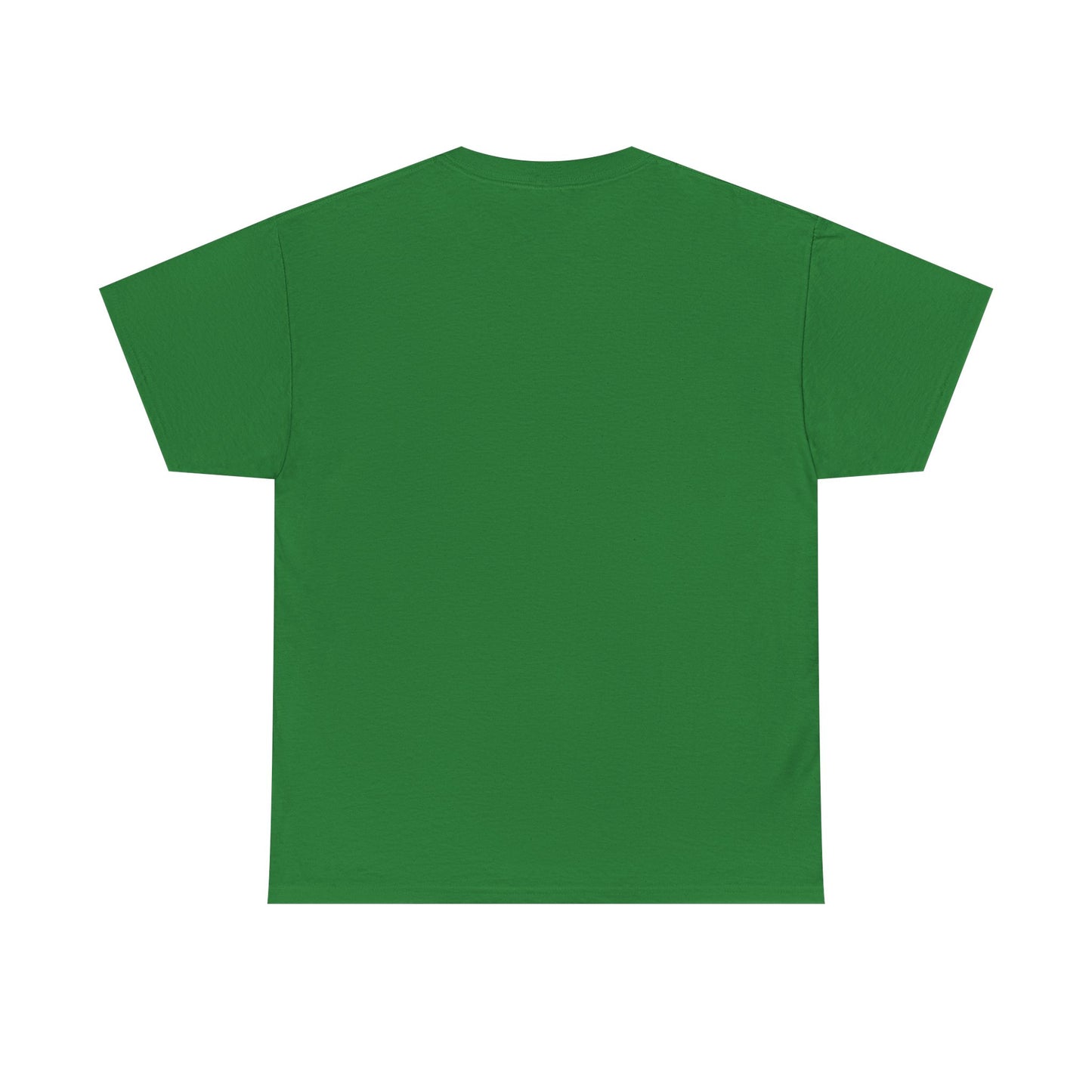 Turf Green t-shirt shown from the back on a white background
