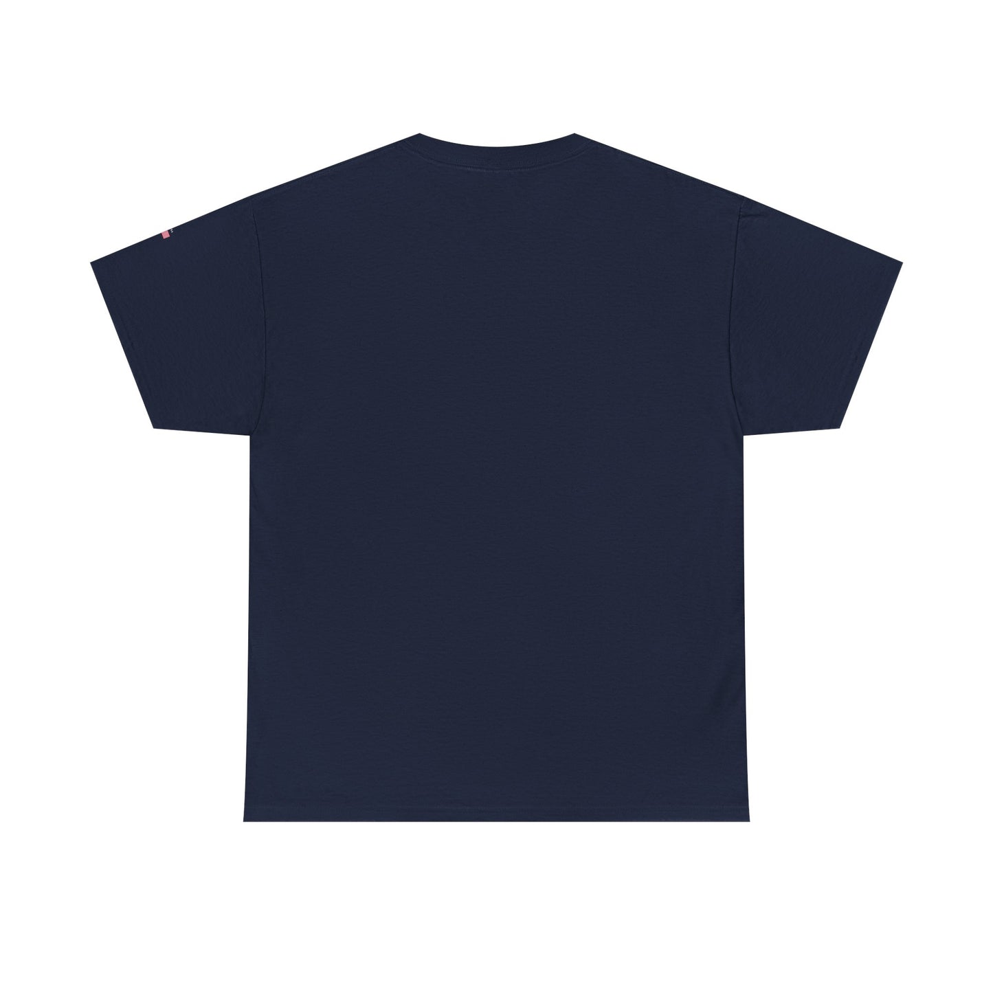 Navy blue t-shirt on a white background
