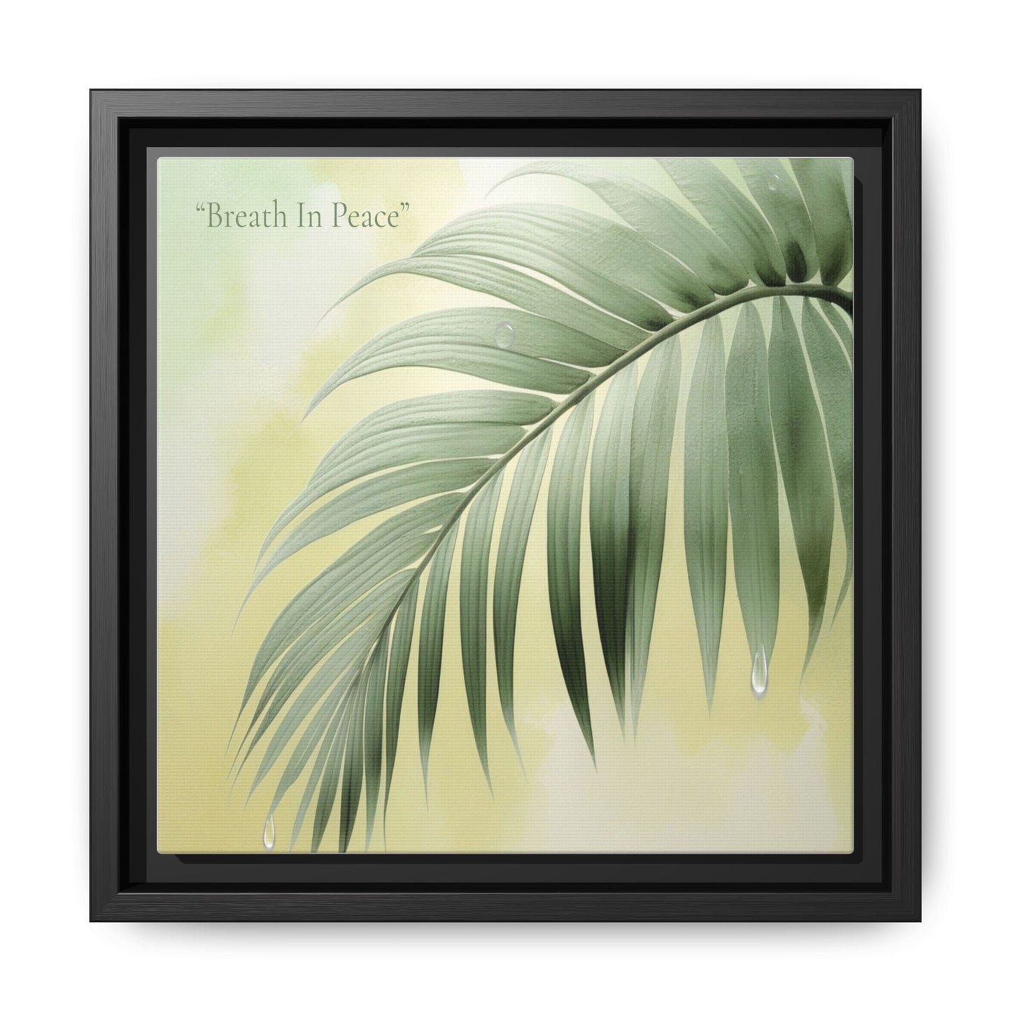 minimalist palm leaf matte canvas wall art-framed botanical print
