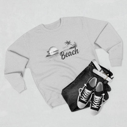 Beach Sunset Crewneck Sweatshirt — Vintage Palm "Life is Better at the Beach"