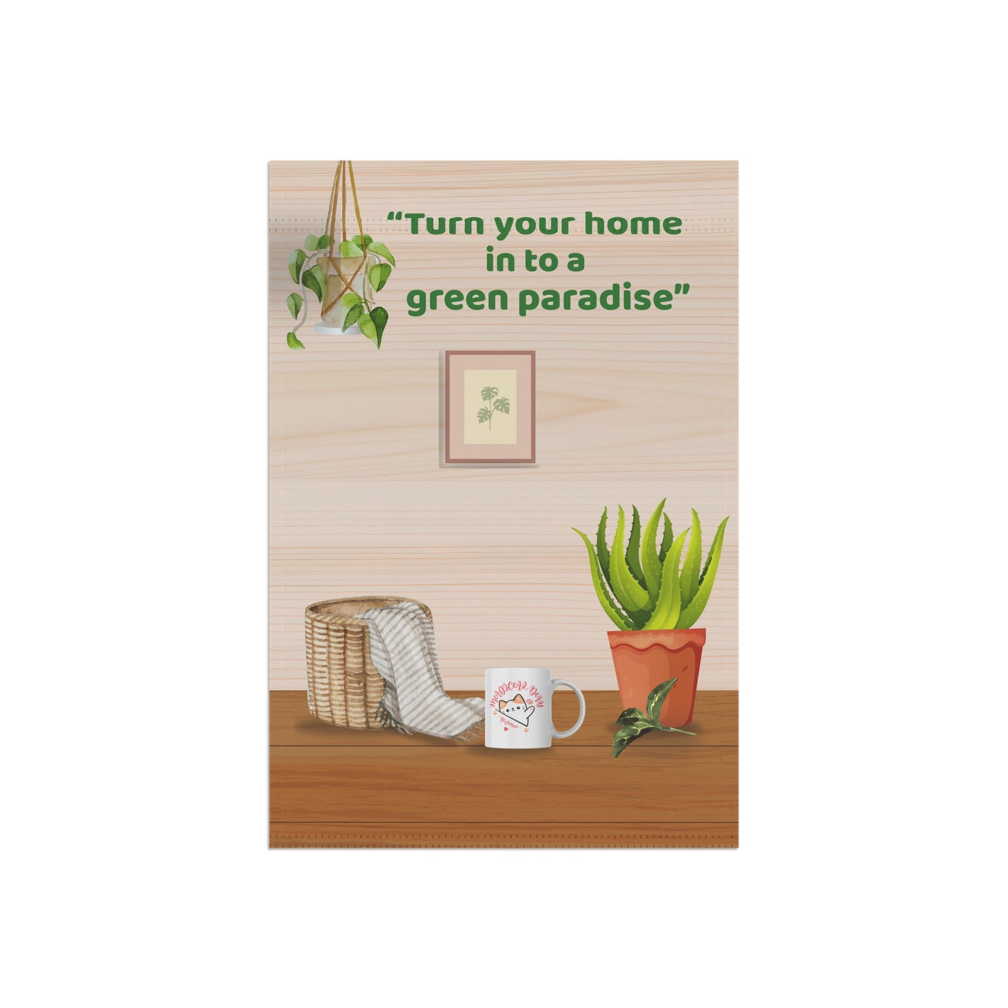 “Green Paradise – Botanical Banner for Nature-Loving Homes”