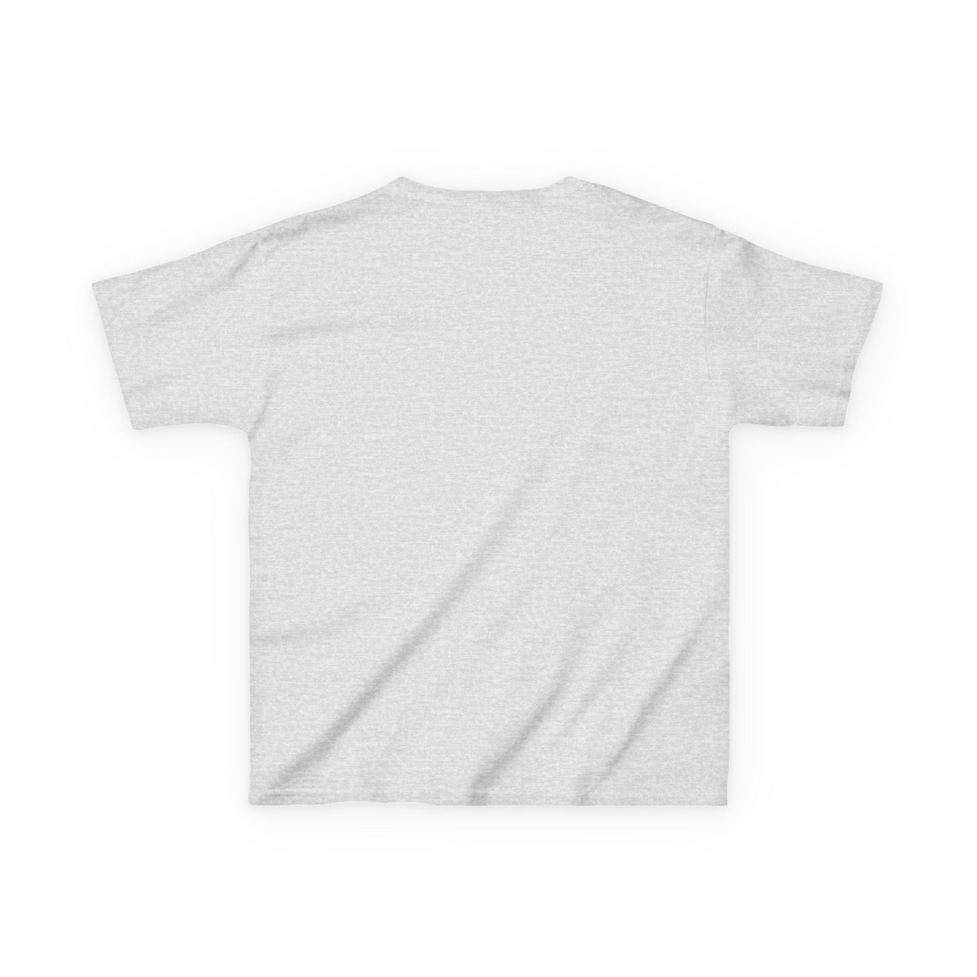 Back view of kids cotton t-shirt in solid color