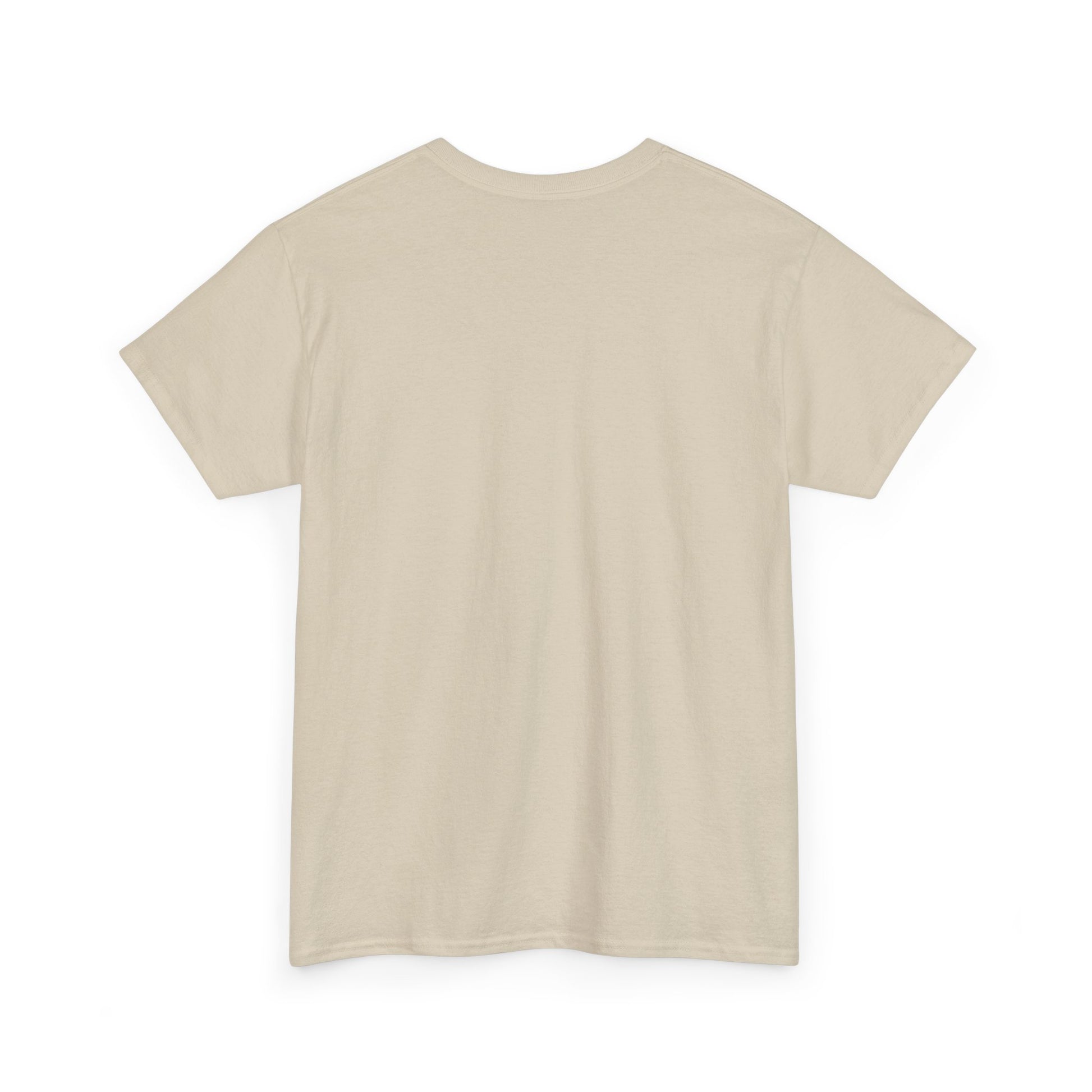 Plain back view of  unisex cotton tee