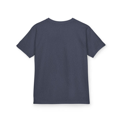 Navy blue t-shirt on a white background
