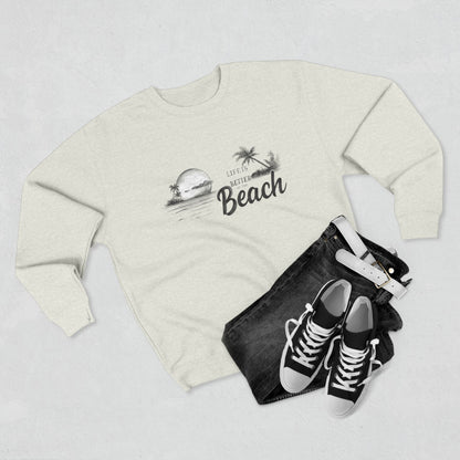 Beach Sunset Crewneck Sweatshirt — Vintage Palm "Life is Better at the Beach"
