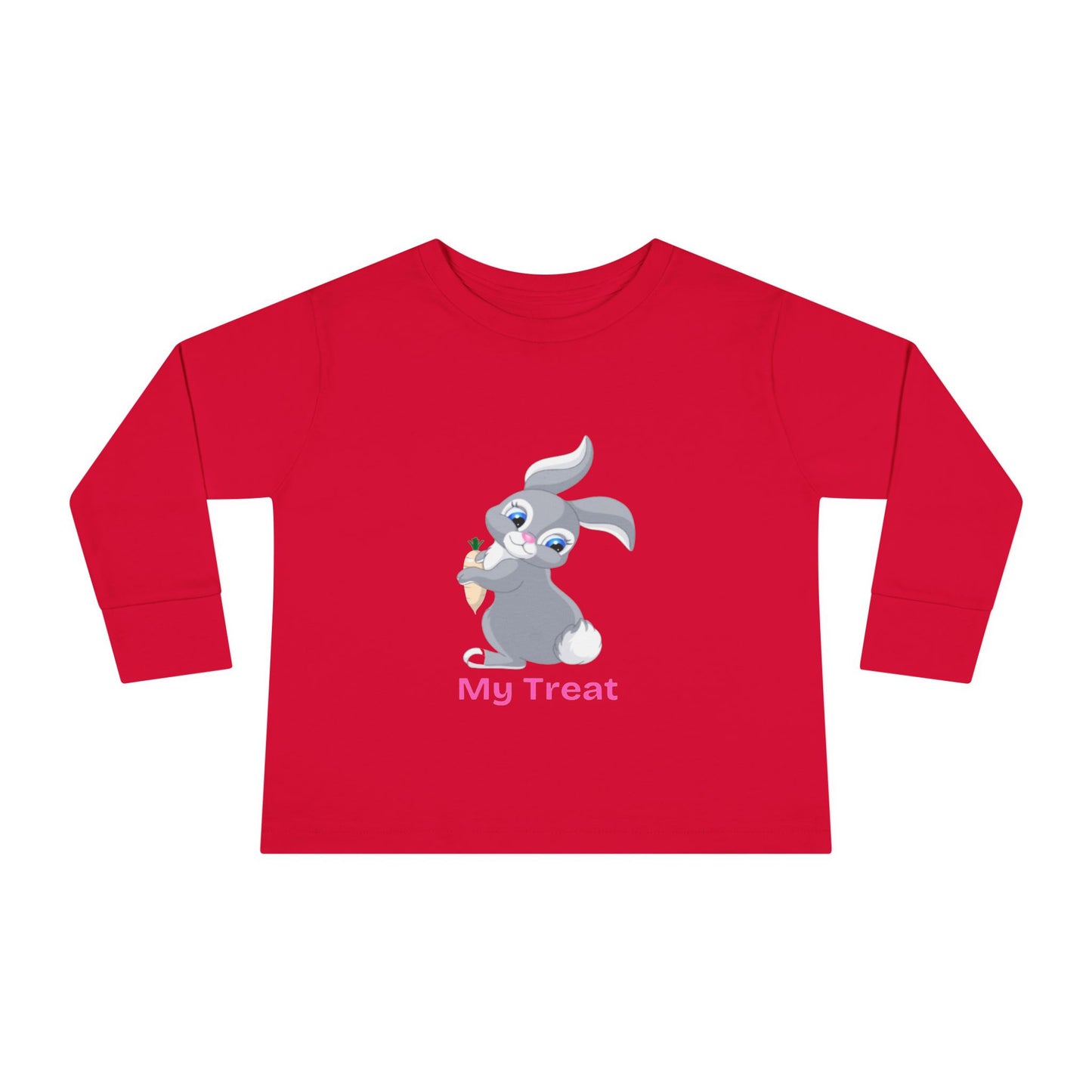 Toddler long sleeve T-Shirt – Cute Rabbit & "My Treat" Graphic Tee