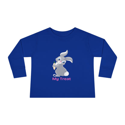 Toddler t-shirt with cute rabbit graphic and "My Treat" printed on front