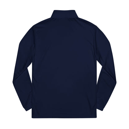 Navy blue long-sleeve shirt on a white background