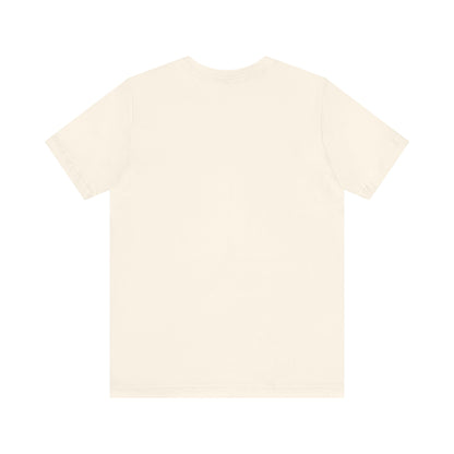 Plain back view of short sleeve jersey tee