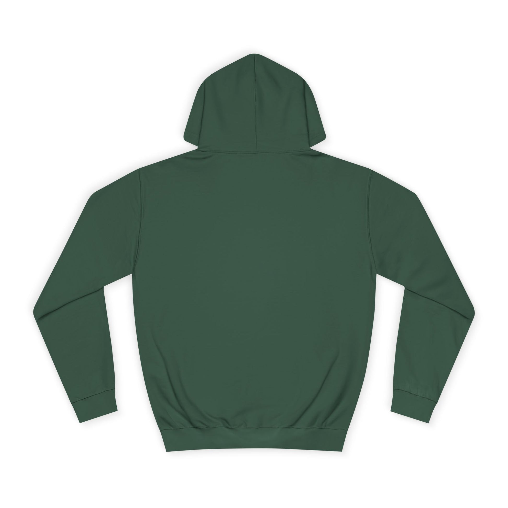 Bottle Green hoodie shown from the back on a white background.