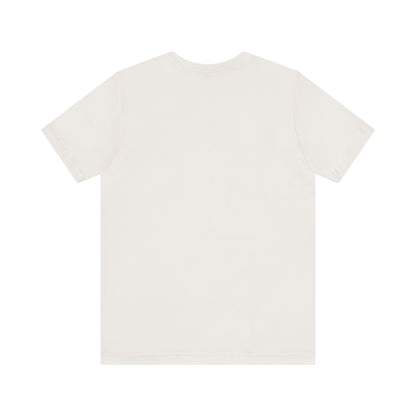 Plain back view of short sleeve jersey tee