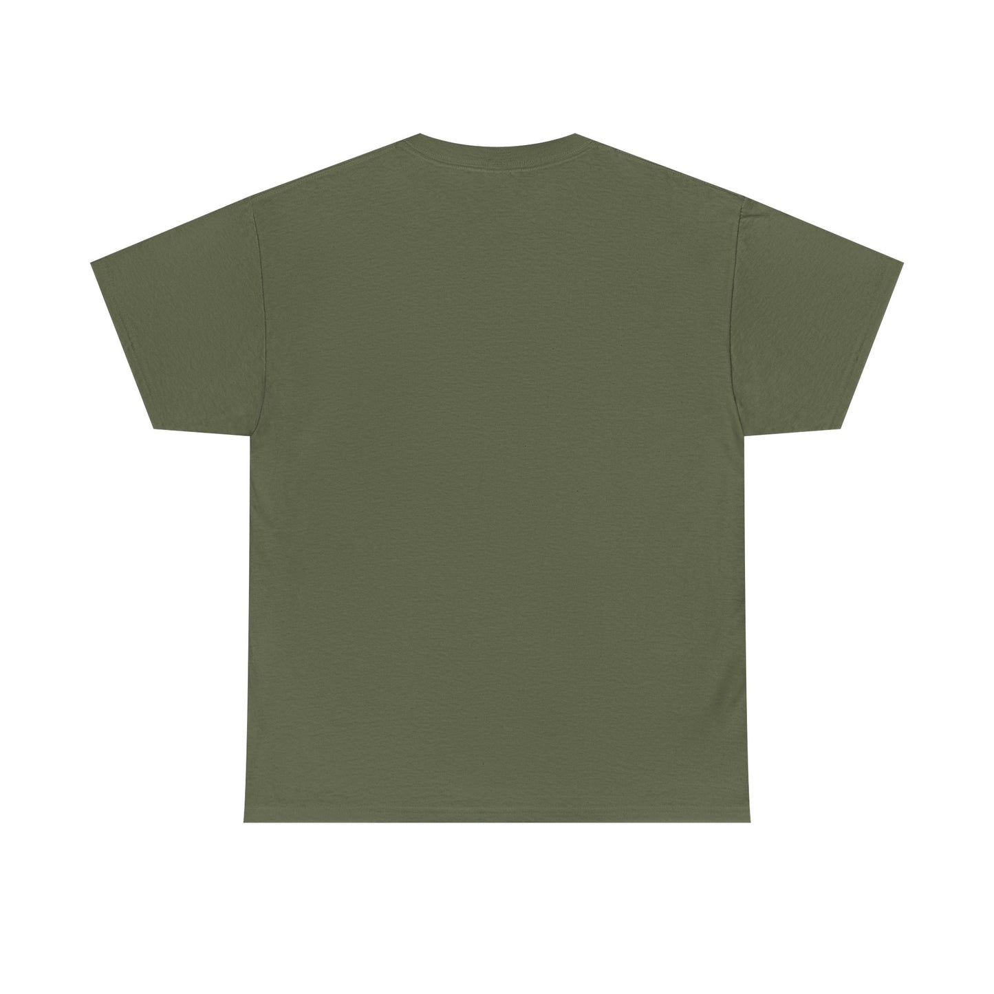 Plain back view of unisex cotton tee