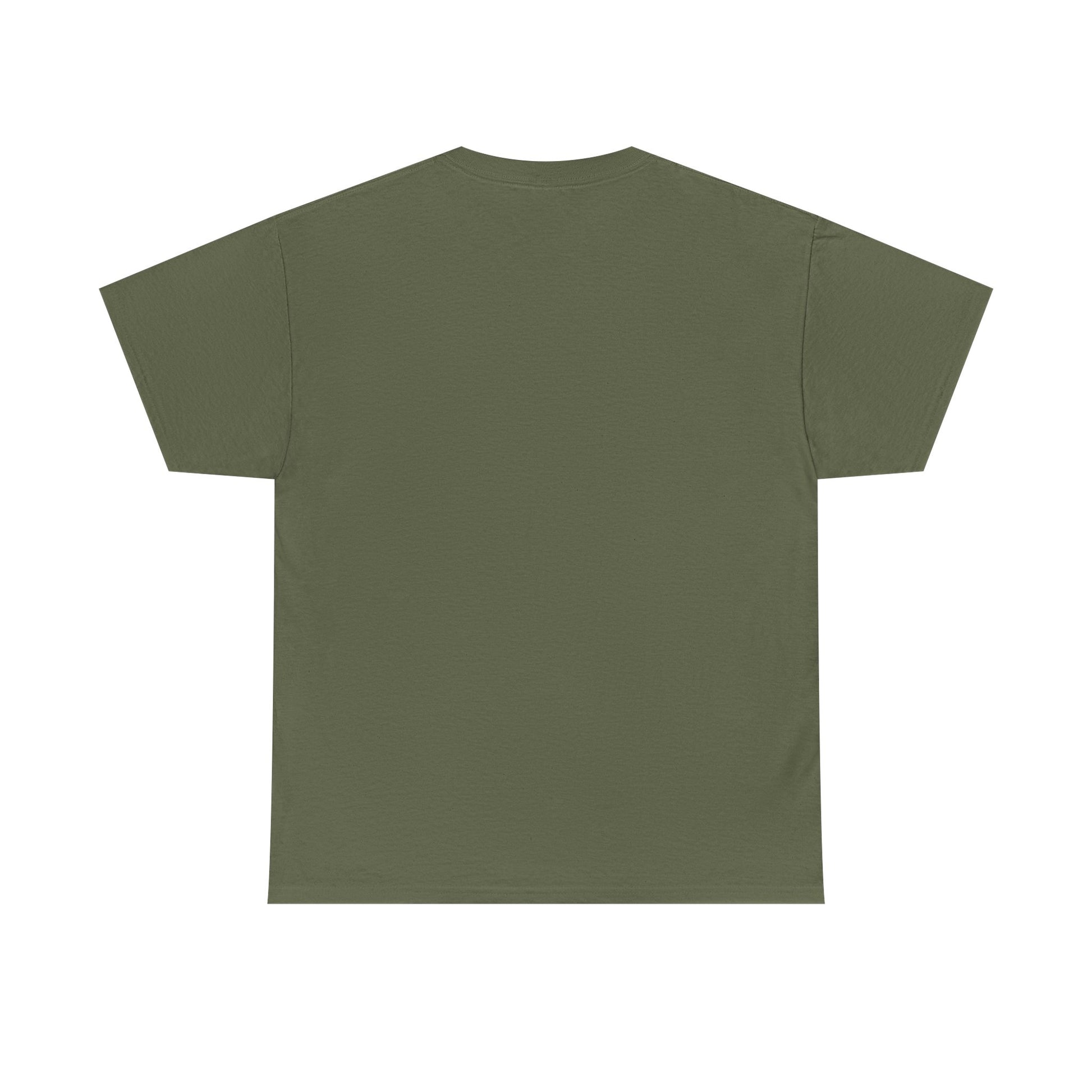 Plain back view of unisex cotton tee