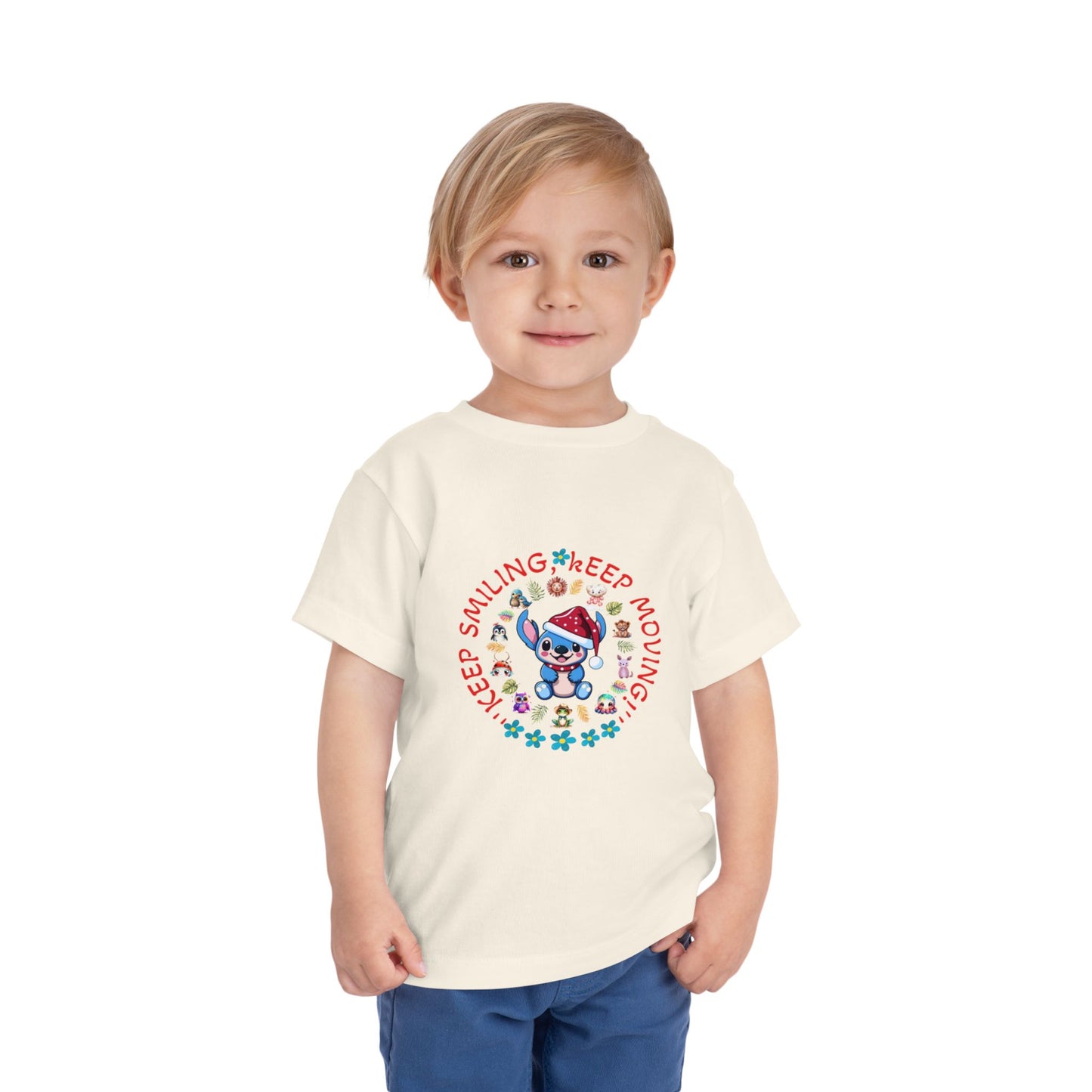 Keep Smiling Keep Moving – Toddler Dog Graphic Tee