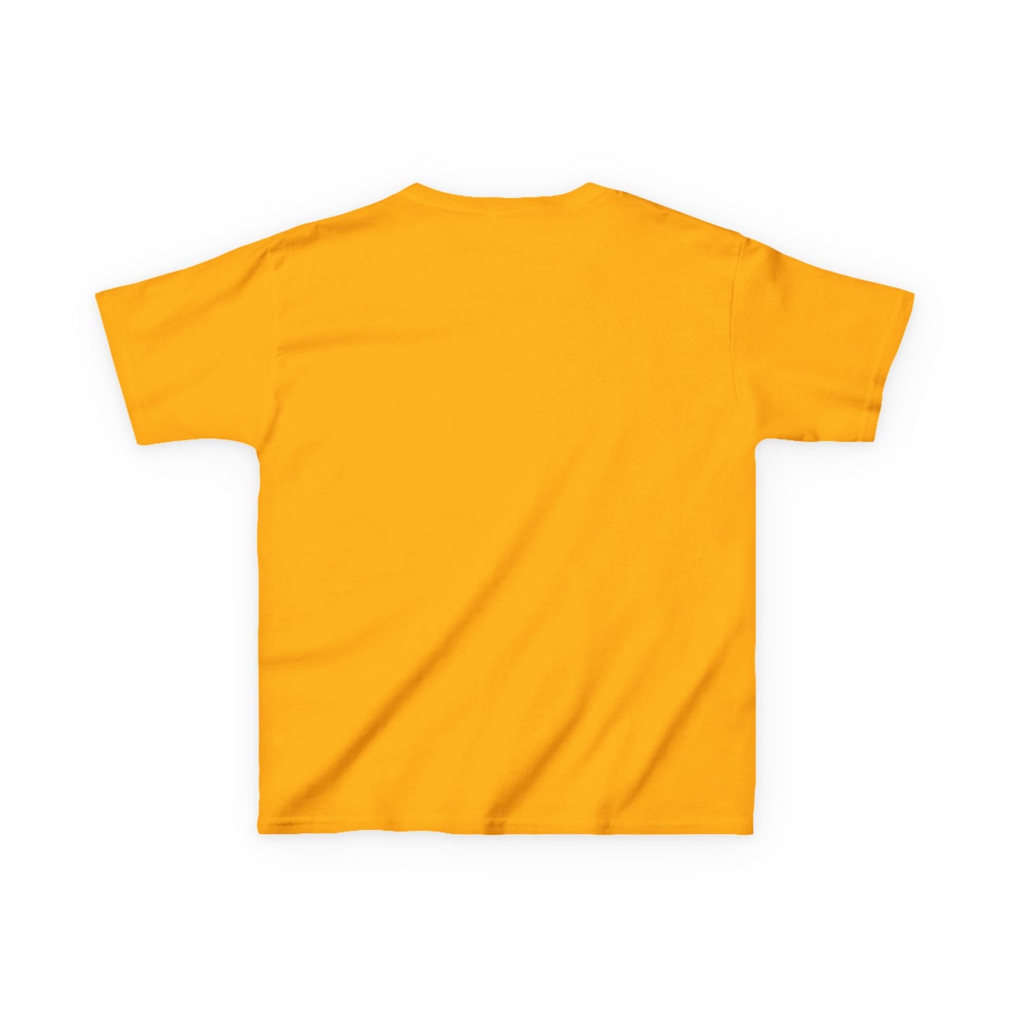 Back view of kids cotton t-shirt in solid color