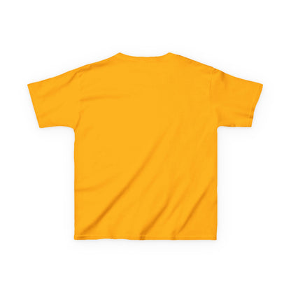 Back view of kids cotton t-shirt in solid color