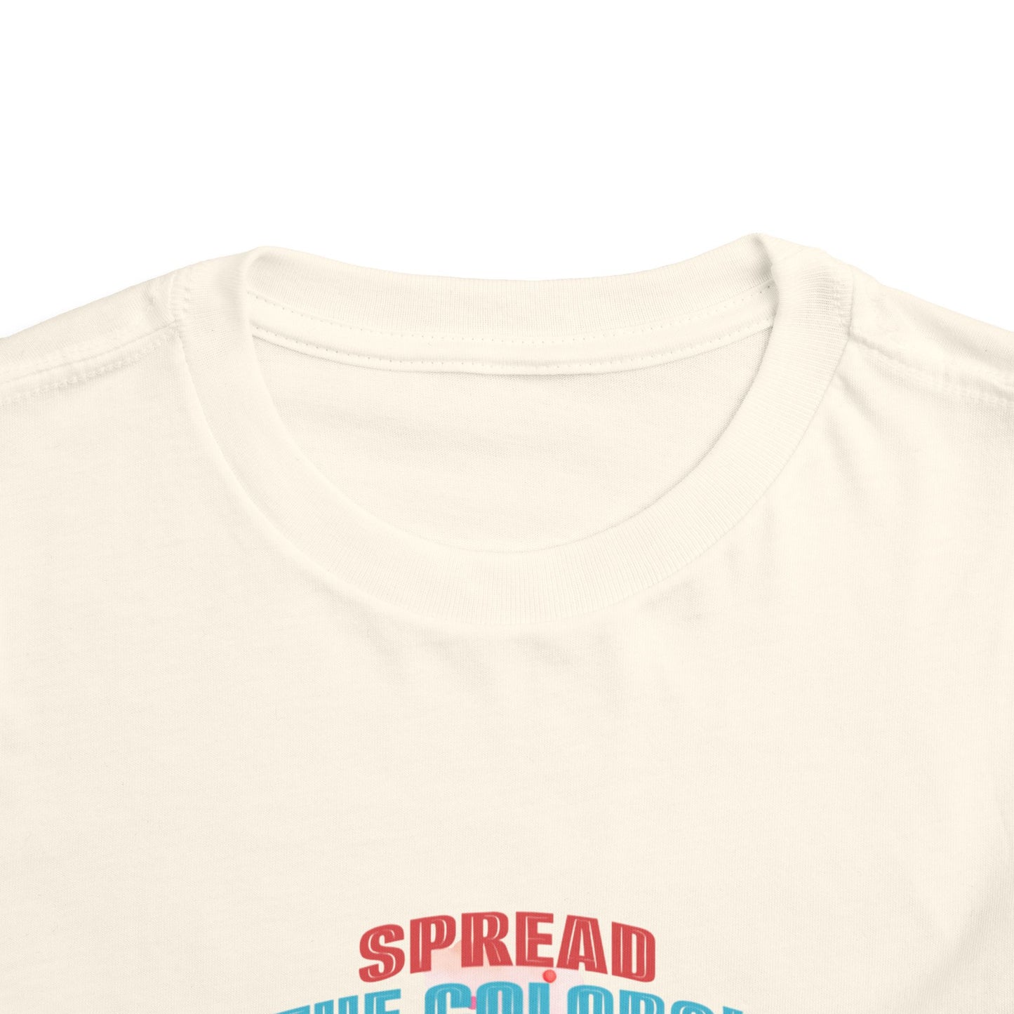 "Spread the Colors! Vibrant Cartoon Toddler Short Sleeve Tee-shirt for Kids & Youth"