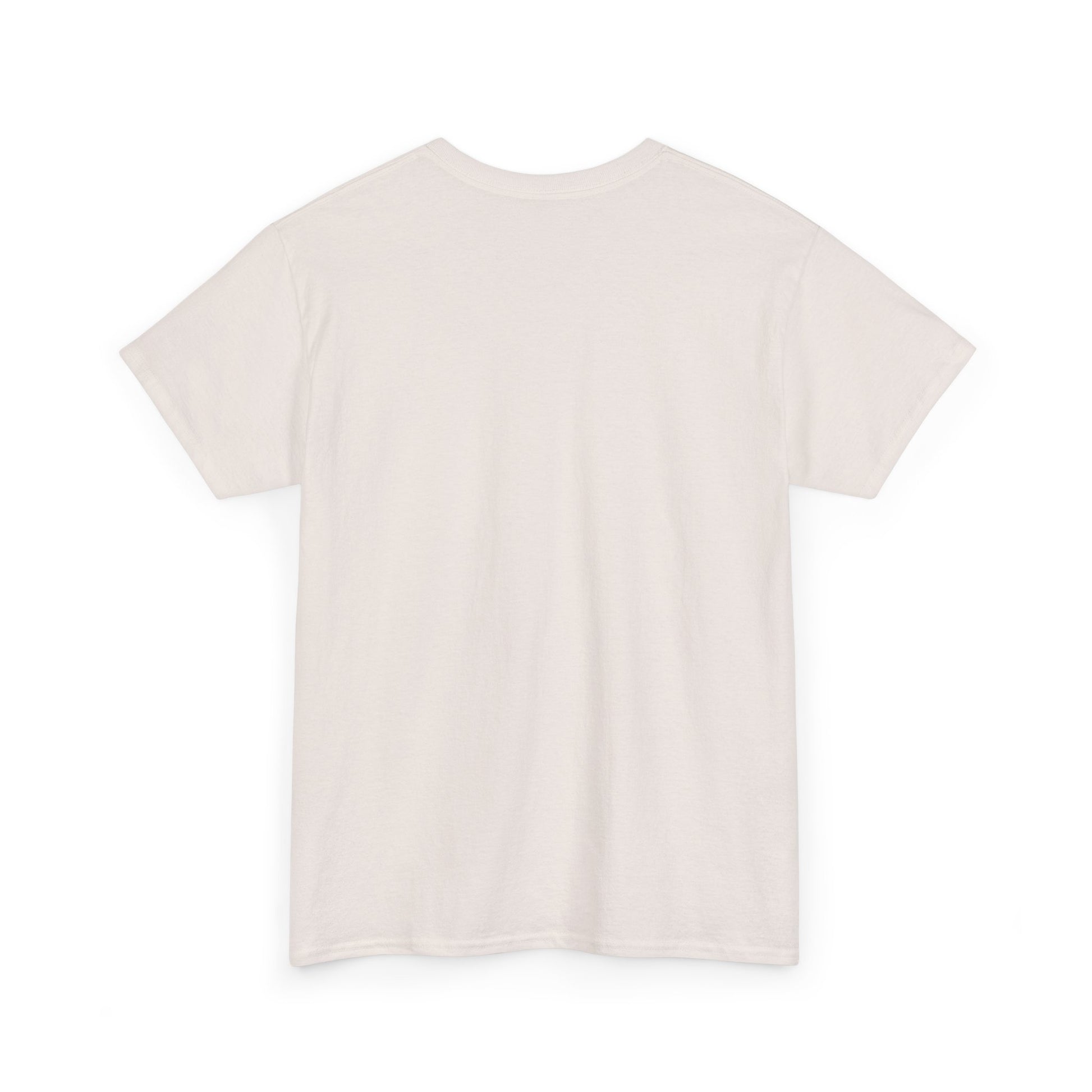 Plain back view of  unisex cotton tee