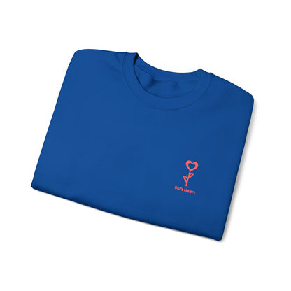 Unisex Crewneck Sweatshirt with “Soft Heart” Embroidery – Premium Minimal Heart Design