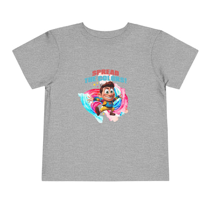"Spread the Colors! Vibrant Cartoon Toddler Short Sleeve Tee-shirt for Kids & Youth"