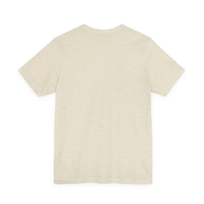 Plain back view of short sleeve jersey tee