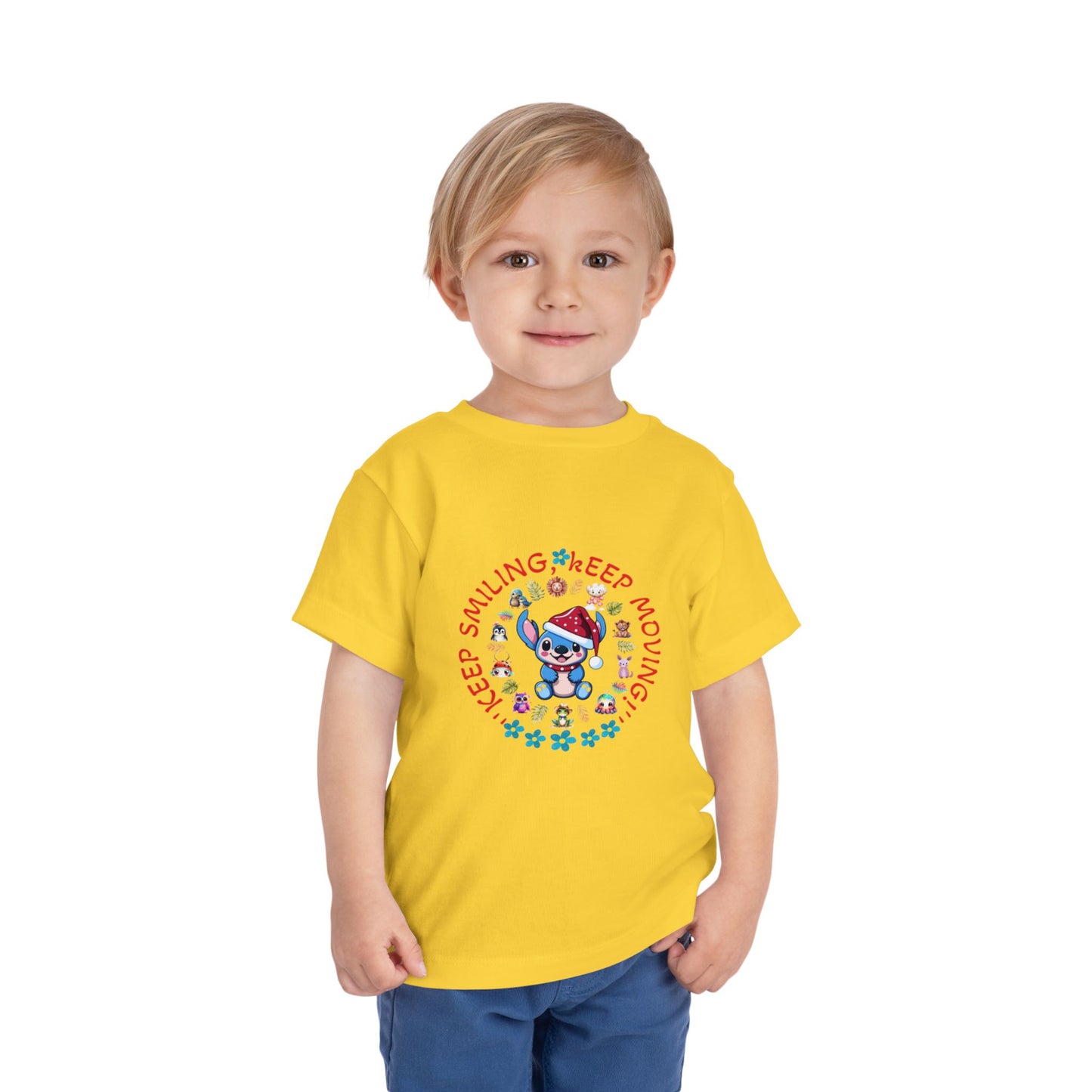 Keep Smiling Keep Moving – Toddler Dog Graphic Tee