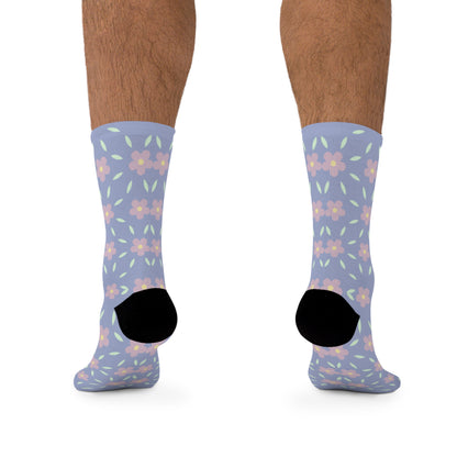 Floral Recycled Poly Socks – Soft, Sustainable & Stylish