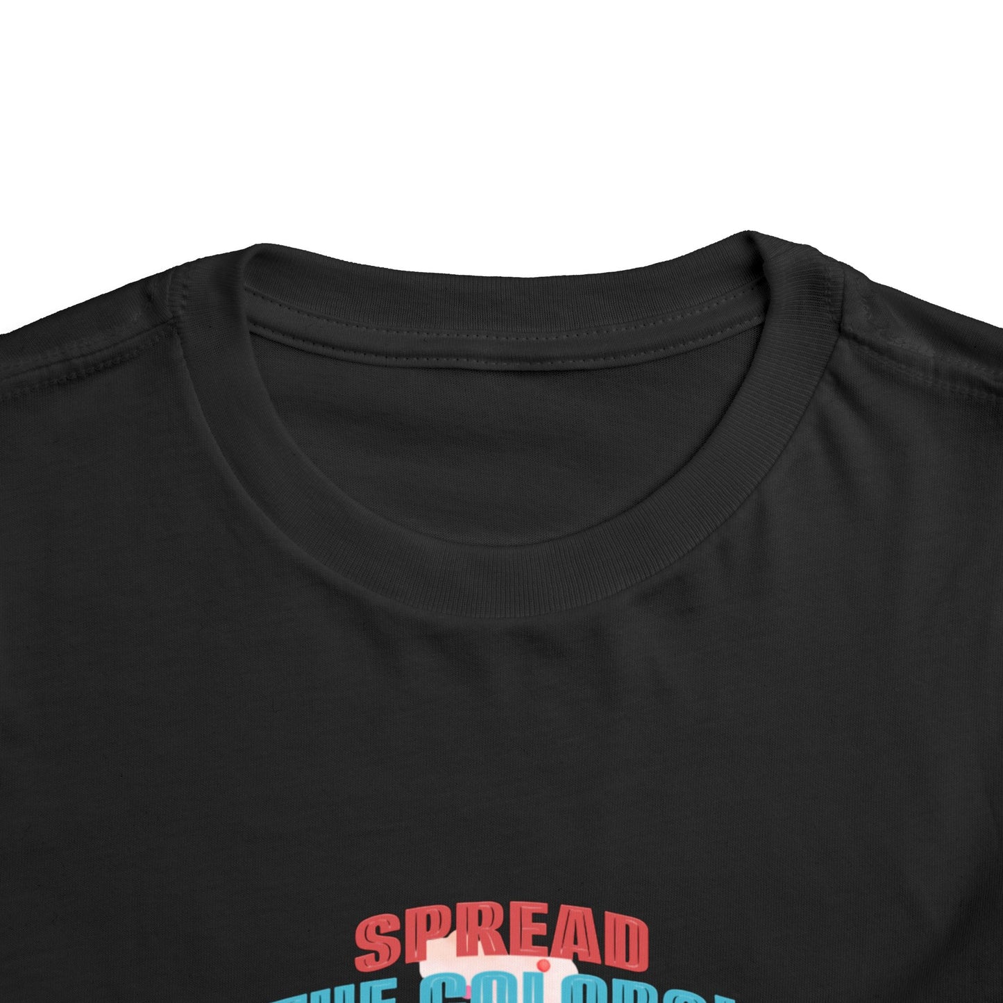 "Spread the Colors! Vibrant Cartoon Toddler Short Sleeve Tee-shirt for Kids & Youth"