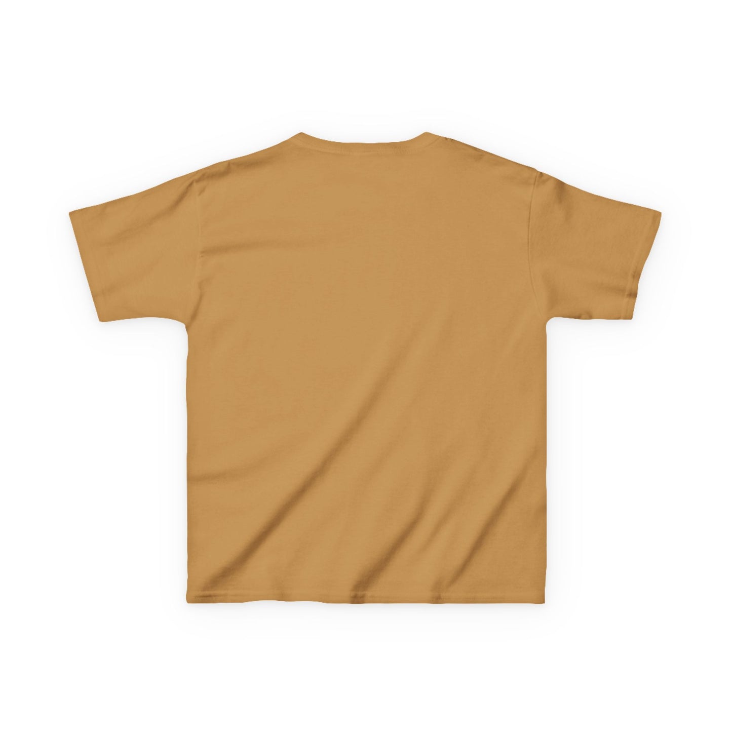 Back view of kids cotton t-shirt in solid color