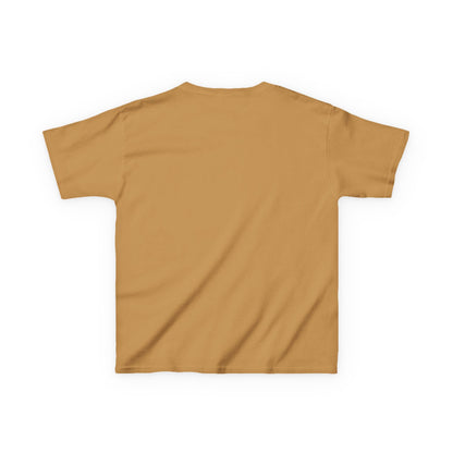 Back view of kids cotton t-shirt in solid color