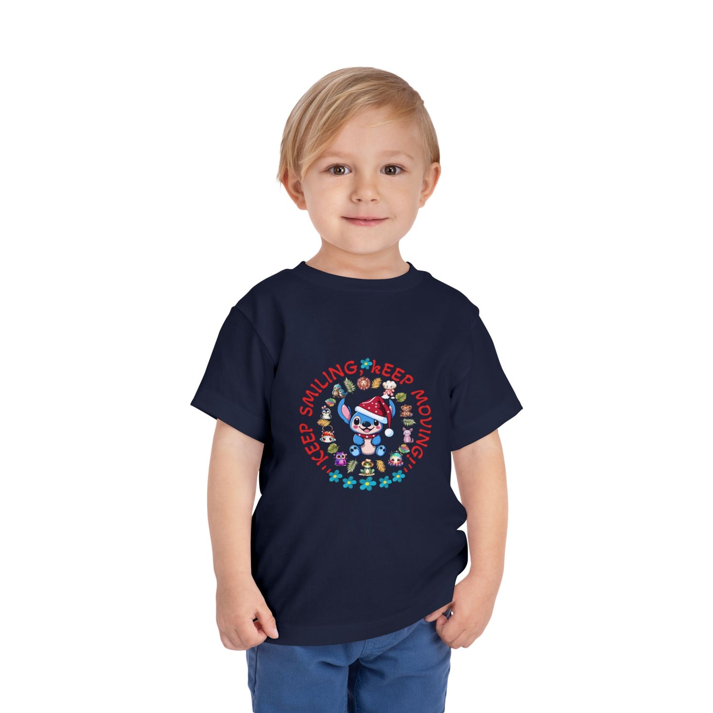 Keep Smiling Keep Moving – Toddler Dog Graphic Tee