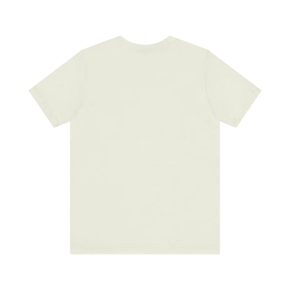 Plain back view of short sleeve jersey tee