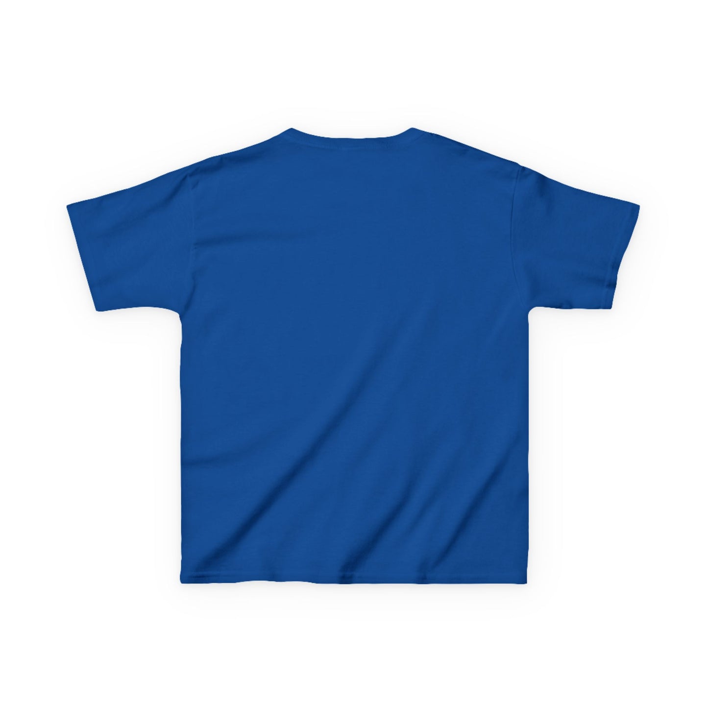 Back view of kids cotton t-shirt in solid color