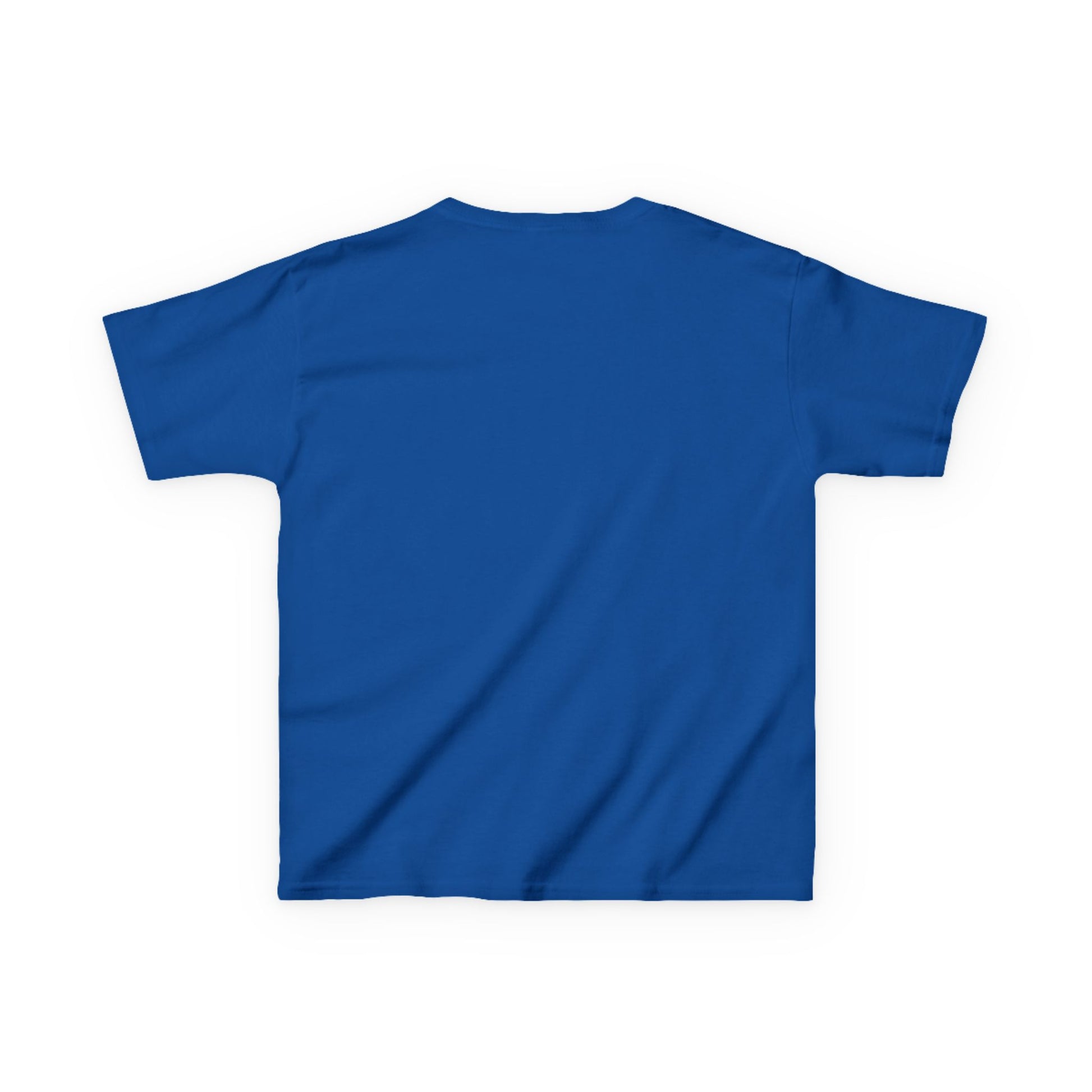 Back view of kids cotton t-shirt in solid color