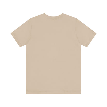 Plain back view of short sleeve jersey tee