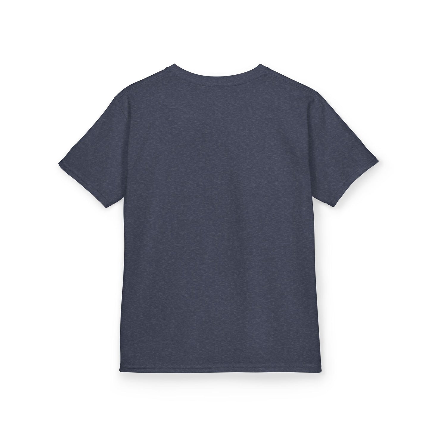 Navy blue t-shirt on a white background