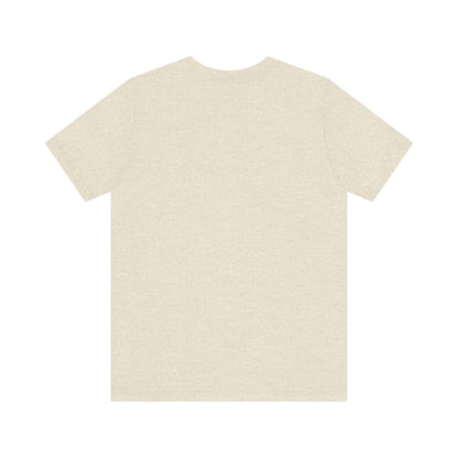 Plain back view of short sleeve jersey tee