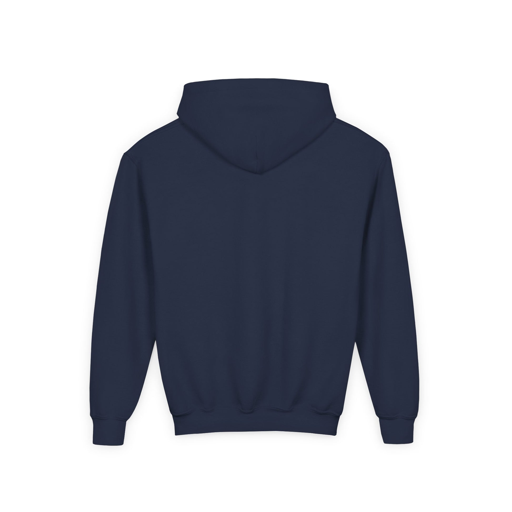 Navy blue hoodie on a white background