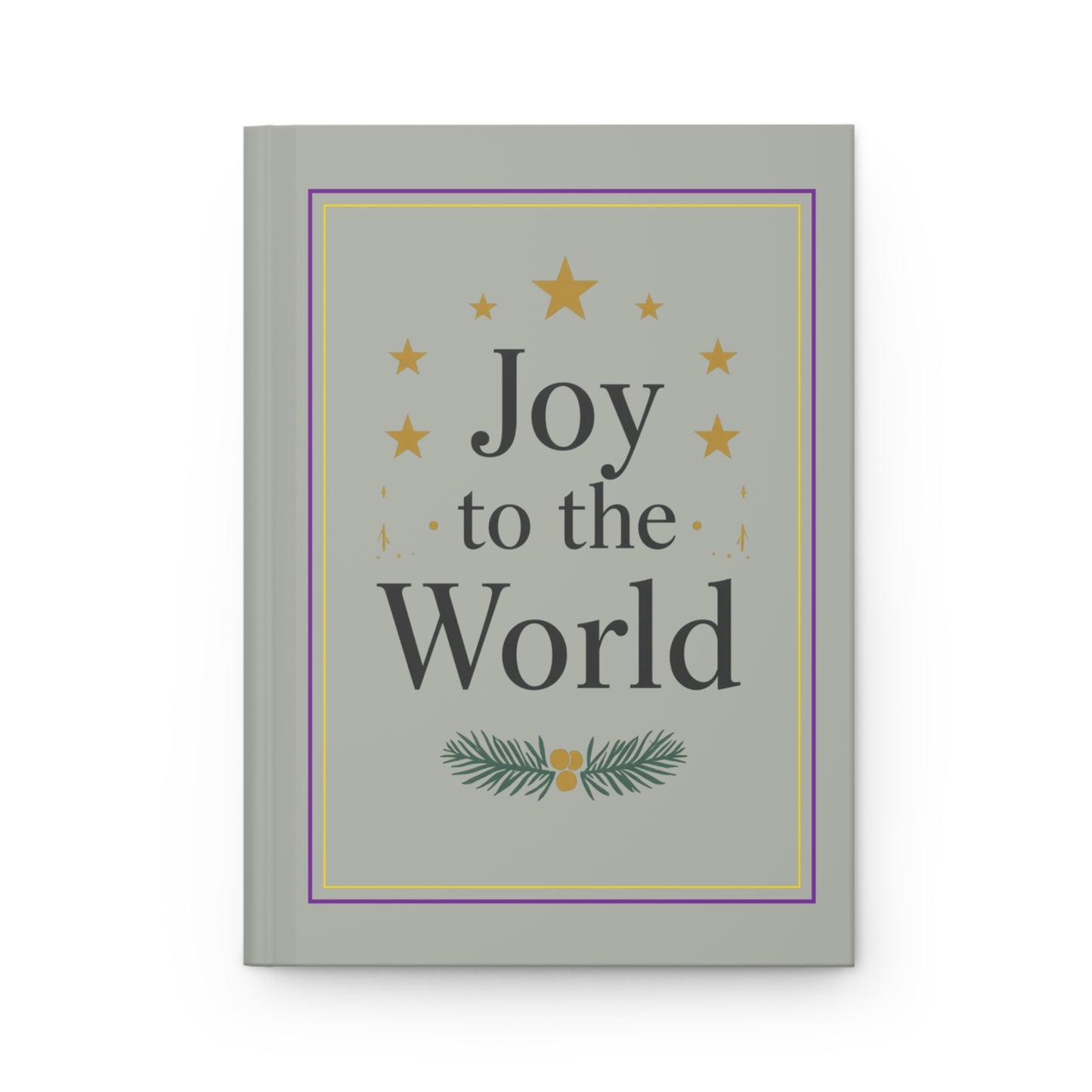 Decorative card with 'Joy to the World' text and stars on a gray background
