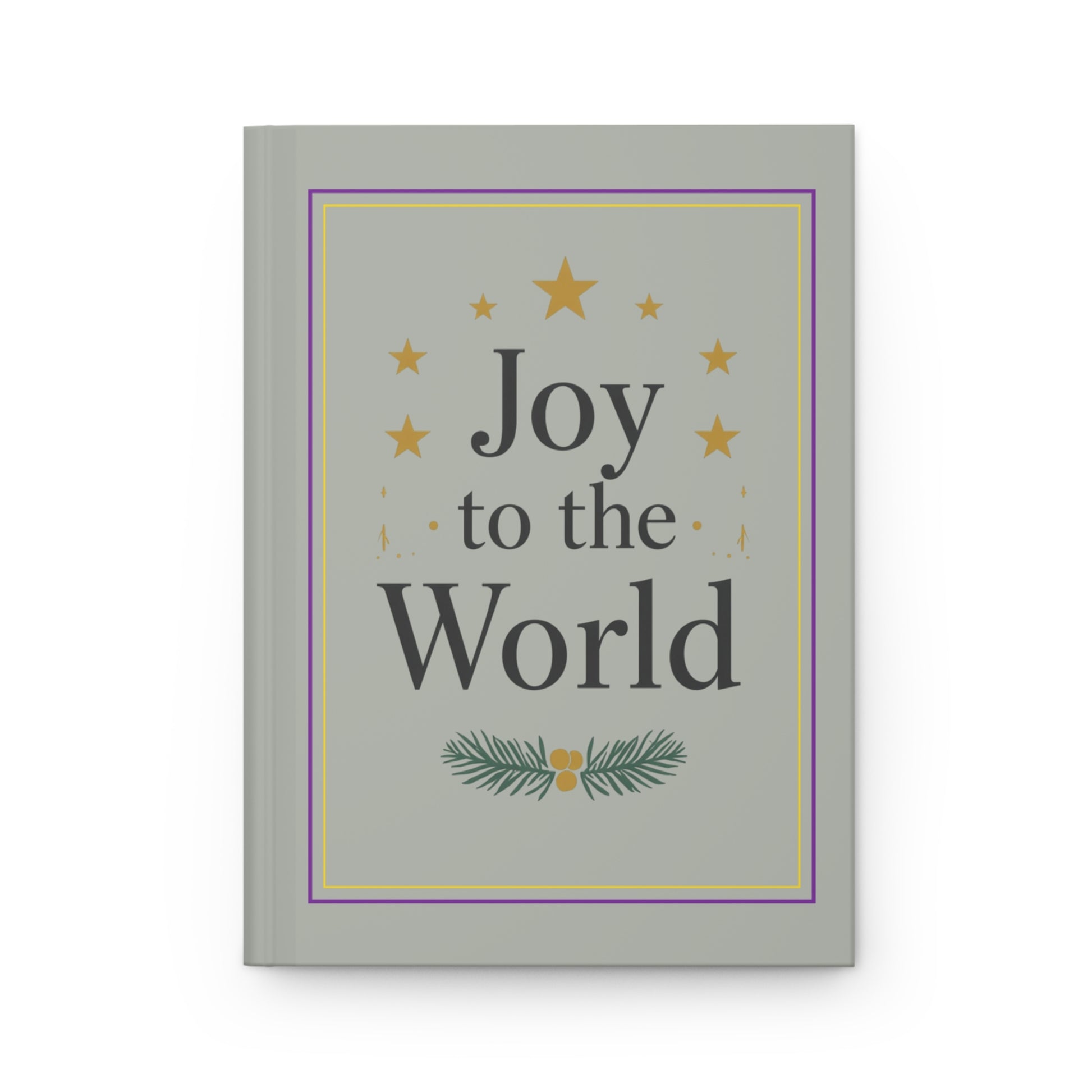 Decorative card with 'Joy to the World' text and stars on a gray background